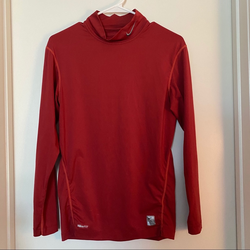 Nike red drifit long sleeve shirt